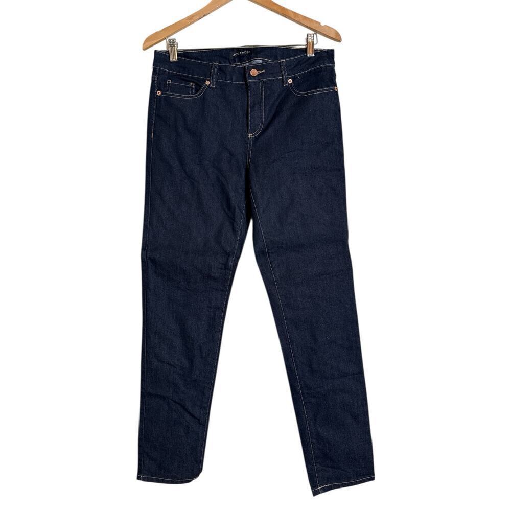 Joe Fresh Women's Mid Rise Ultra Slim Stretch Denim Jeans Dark Wash Size 30 Blue